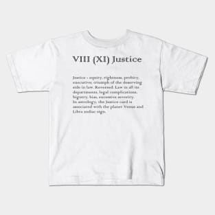 Justice Tarot Arcana meaning Kids T-Shirt